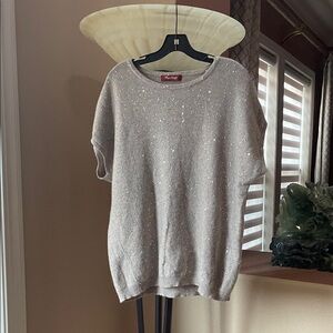 Max Mara Studio cashmere Gray Sequin Sweater